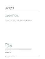 Preview for 1 page of Juniper JUNOS OS 10.4 Supplementary Manual