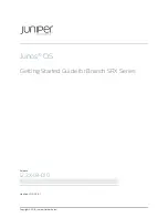 Предварительный просмотр 1 страницы Juniper Junos OS Getting Started Manual