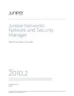 Juniper NETWORK AND SECURITY MANAGER 2010.2 Administration Manual предпросмотр