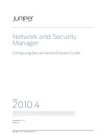 Juniper NETWORK AND SECURITY MANAGER Manual preview