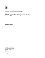 Juniper SECURITY THREAT RESPONSE MANAGER - APPLICATION CONFIGURATION GUIDE REV 1 Configuration Manual preview