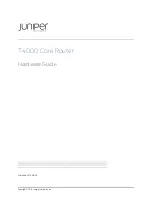 Preview for 1 page of Juniper T4000 - Hardware Manual