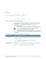 Предварительный просмотр 129 страницы Juniper TCX1000-RDM20 Hardware Manual