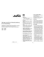 Preview for 4 page of JUNO JDU2320W Instruction On Mounting And Use Manual