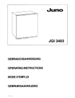 Предварительный просмотр 1 страницы JUNO JGI3403 Operating Instructions Manual