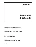 JUNO JKG 7400 M Operating Instructions Manual предпросмотр