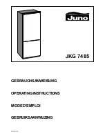 Preview for 1 page of JUNO JKG 7485 Operating Instructions Manual