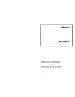 JUNO JKG 8400 E Operating Instructions Manual предпросмотр