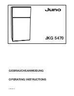 Предварительный просмотр 1 страницы JUNO JKG5470 Operating Instructions Manual