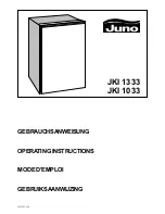 Предварительный просмотр 1 страницы JUNO JKI 1333 Operating Instructions Manual