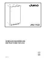 JUNO JKU1122 Instructions For Use Manual предпросмотр