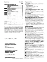 Preview for 3 page of JUNO JKU2032 Operating Instructions Manual