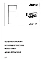 Предварительный просмотр 1 страницы JUNO Le Maitre JKG1451 Operating Instructions Manual