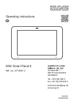 Junt KNX Smart Panel 8 Operating Instructions Manual preview