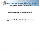 Preview for 44 page of Jupiter Avionics JA10-001 Installation And Operating Manual