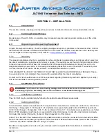 Preview for 7 page of Jupiter Avionics JA31-N01 Installation And Operating Manual