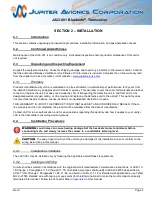 Preview for 7 page of Jupiter Avionics JA33-001 Installation And Operating Manual