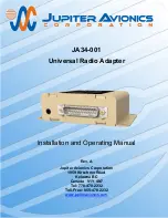 Jupiter Avionics JA34-001 Installation And Operating Manual preview