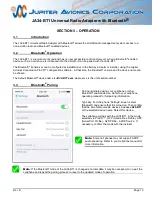Предварительный просмотр 13 страницы Jupiter Avionics JA34-BT1 Installation And Operating Manual