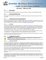 Preview for 8 page of Jupiter Avionics JA40-001 Installation Manual