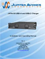 Jupiter Avionics JA74-410 Installation And Operating Manual preview