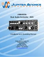 Jupiter Avionics JA94-N01A Installation And Operating Manual предпросмотр