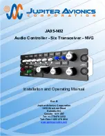 Preview for 1 page of Jupiter Avionics JA95-N02 Installation And Operating Manual