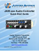 Jupiter Avionics JA95 Series Quick Start Manual preview