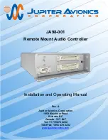 Jupiter Avionics JA98-001 Installation And Operating Manual предпросмотр