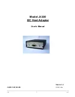 Jupiter Instruments JI-300 User Manual preview