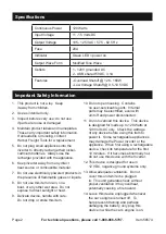 Preview for 2 page of Jupiter 56574 Owner'S Manual & Safety Instructions