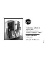 Preview for 1 page of Jura Capresso 64701R1 Operating Instructions And Warranty