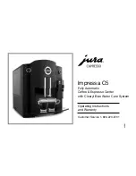 Jura Capresso IMPRESSA 69005 Operating Instructions Manual предпросмотр