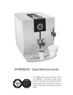 Jura IMPRESSA J5 Quick Reference Manual предпросмотр