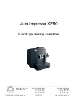 Jura IMPRESSA XF50 Classic Operating & Cleaning Instructions предпросмотр