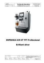 Jura IMPRESSA XJ9 OT TFT Professional Technical Information предпросмотр