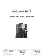 Предварительный просмотр 1 страницы Jura Impressa Xs9 OT Classic Operating & Cleaning Instructions