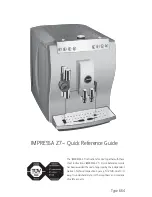 Jura IMPRESSA Z7 Quick Reference Manual предпросмотр