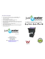 Just Water Solutions Grey Power Gator Maxi 100 Installation And Operating Instructions предпросмотр