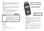 Preview for 1 page of JVA Electric Fence FAULT FINDER Instructions