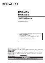 JVC KENWOOD DNX575S Instruction Manual preview