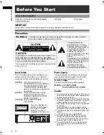 Preview for 2 page of JVC 0905TNH-FN-FN Instructions Manual