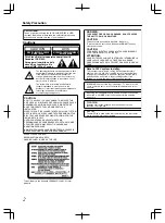 Preview for 2 page of JVC 1010MTH-SW-MT Instructions Manual