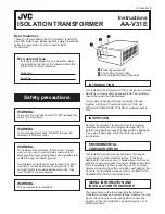 Предварительный просмотр 1 страницы JVC AA-V31E Instructions