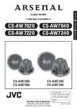 JVC Arsenal CS-AW7220 Instruction Manual preview