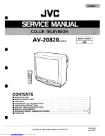 Предварительный просмотр 1 страницы JVC AV-20820 Service Manual