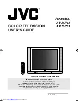 Preview for 1 page of JVC AV-20F703 User Manual