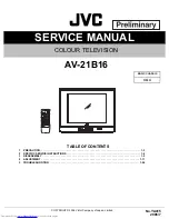 JVC AV-21B16 Service Manual preview