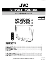 Preview for 1 page of JVC AV 27D502 Service Manual