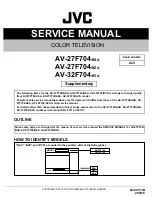 Предварительный просмотр 1 страницы JVC AV-27F704/ASA Service Manual